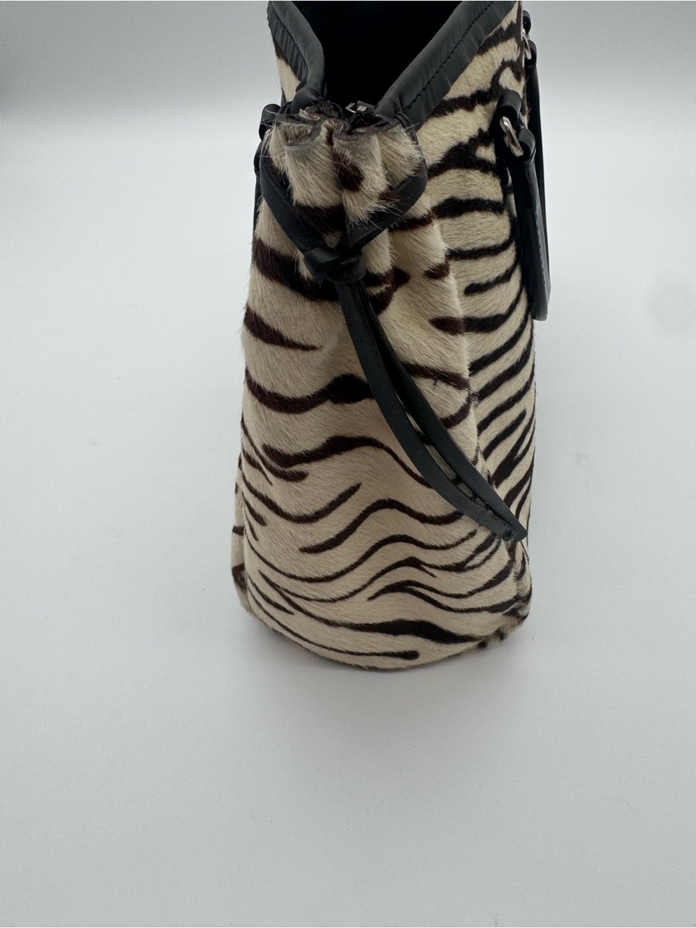 Rare vintage Prada Zebra Print pony hair Top-Handle bag - Picture 7 of 16